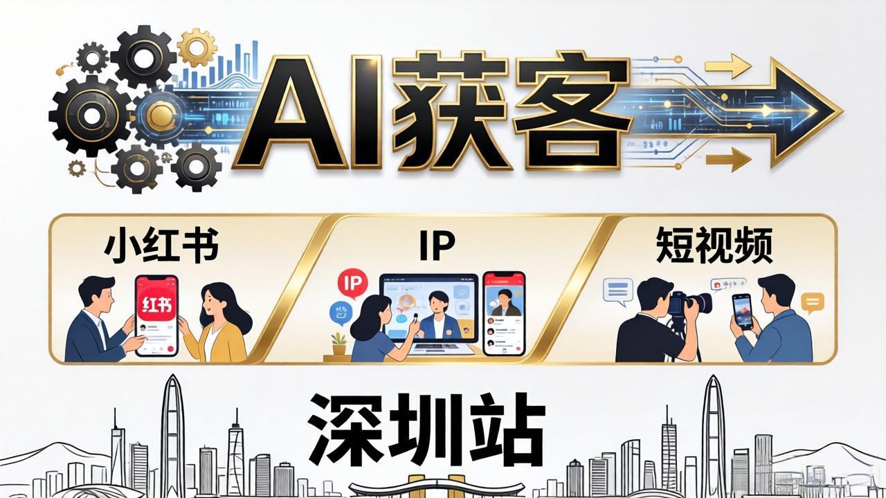 2026AI获客大课深圳站：4月17日-19日3天2夜拆透小红书+IP+短视频，老板操盘手必来 - 渡客网创