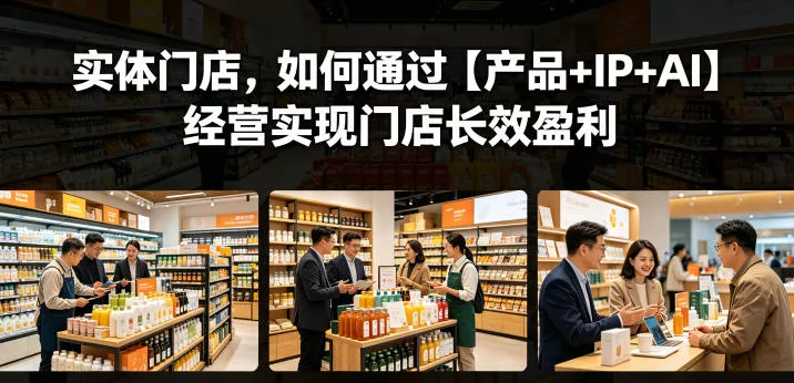 实体门店，如何通过【产品+IP+AI】经营实现门店长效盈利 - 渡客网创