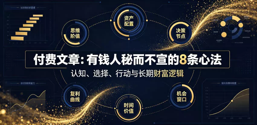 付费文章：有钱人秘而不宣的8条心法 - 渡客网创