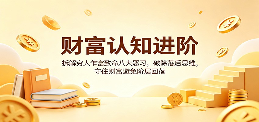 财富认知进阶:拆解穷人乍富致命八大恶习,破除落后思维,守住财富避免阶层回落 - 渡客网创