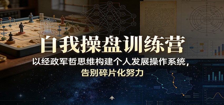 自我操盘训练营：以经政军哲思维构建个人发展操作系统，告别碎片化努力 - 渡客网创