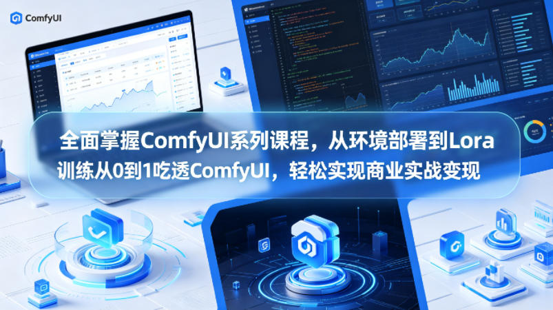 全面掌握ComfyUI系列课程，从环境部署到Lora训练从0到1吃透ComfyUI，轻松实现商业实战变现 - 渡客网创