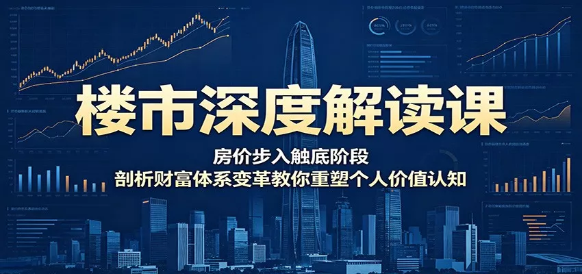楼市深度解读课:房价步入触底阶段,剖析财富体系变革教你重塑个人价值认知 - 渡客网创