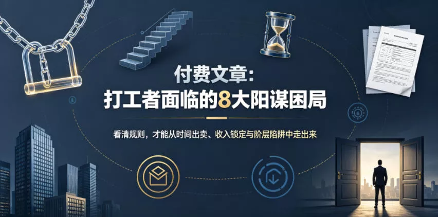 付费文章：打工者面临的8大阳谋困局 - 渡客网创