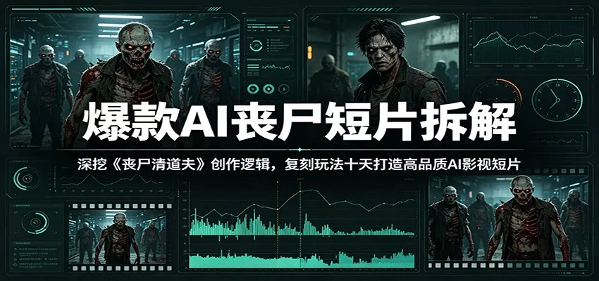 爆款AI丧尸短片拆解：深挖《丧尸清道夫》创作逻辑，复刻玩法快速打造高品质AI影视短片 - 渡客网创