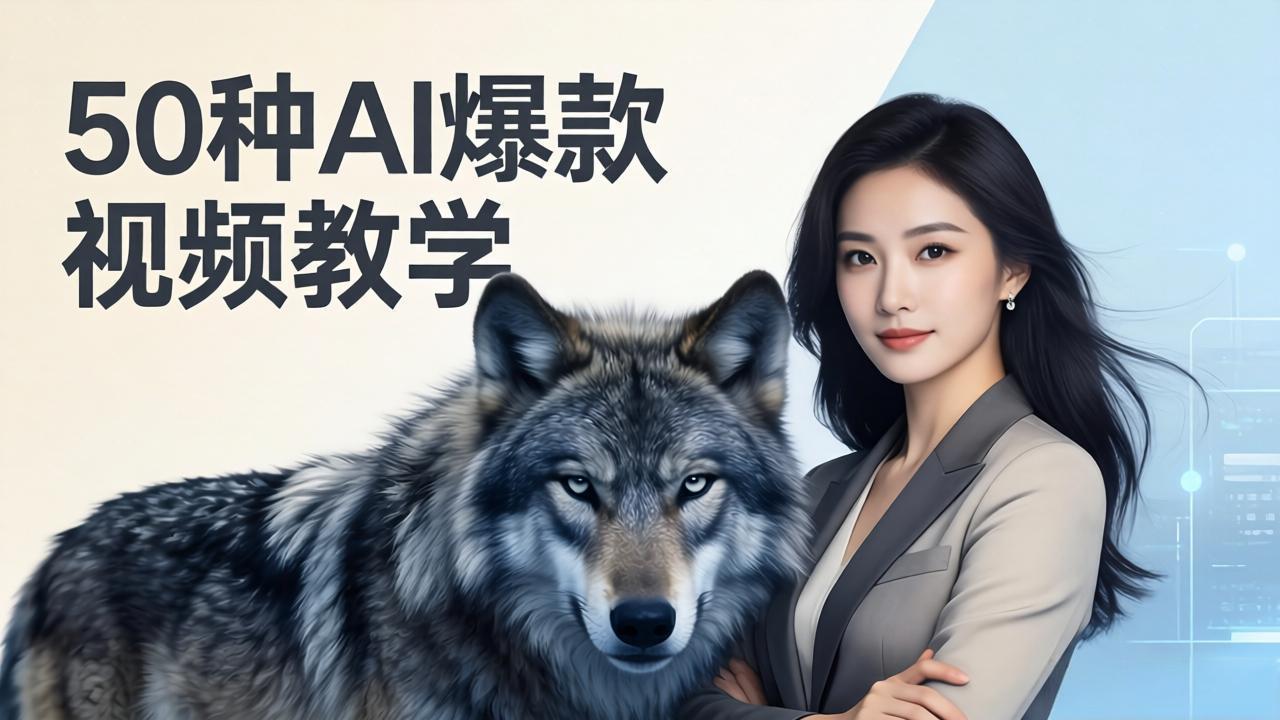 50种AI爆款视频教学：影视级古诗词+治愈萌宠+山海经蛟龙，高阶宝典商业落地 - 渡客网创