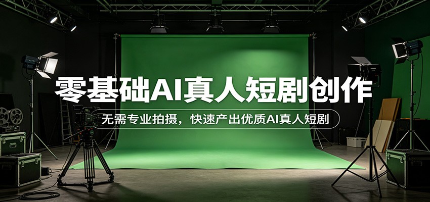零基础AI真人短剧创作：无需专业拍摄，快速产出优质AI真人短剧 - 渡客网创