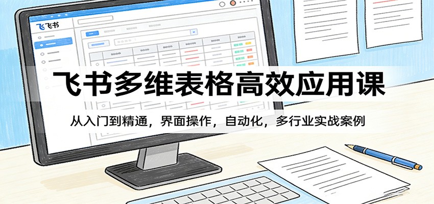 飞书多维表格高效应用课：从入门到精通，界面操作，自动化，多行业实战案例 - 渡客网创