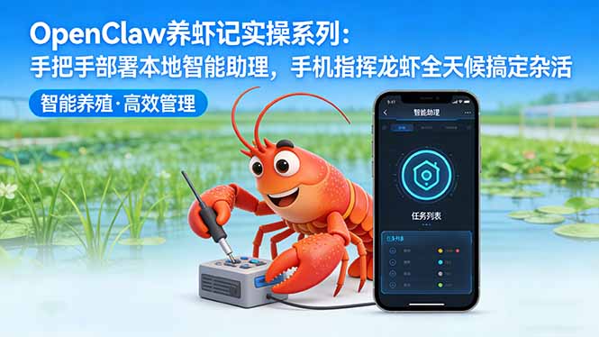 OpenClaw养虾记实操系列：手把手部署本地智能助理，手机指挥龙虾全天候搞定杂活 - 渡客网创