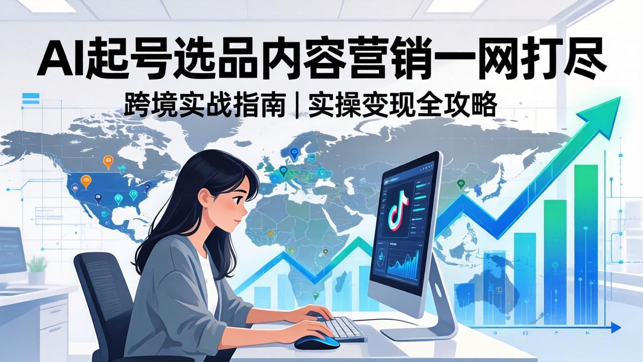 2026 TikTok 跨境AI实操：从零基础到变现全流程，AI起号选品内容营销一网打尽 - 渡客网创