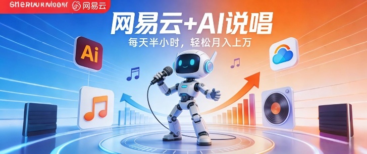 网易云+AI说唱,每天半小时,AI内容创作+流量变现,轻松月入1W 网易云+AI说唱,每天半小时,AI内容创作+流量变现,轻松月入1W