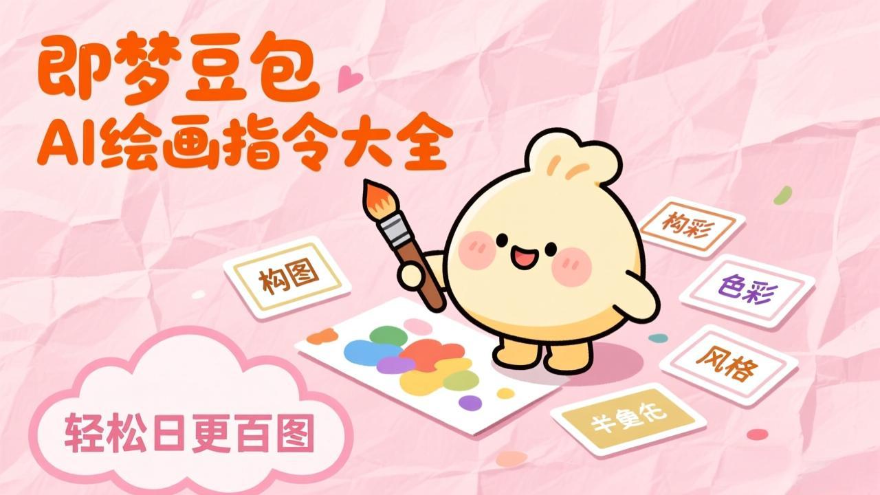 即梦豆包AI绘画指令大全：海量关键词库一键复制，出图效率提升10倍，轻松日更百图 - 渡客网创