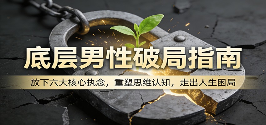 底层男性破局指南:放下六大核心执念,重塑思维认知,走出人生困局 - 渡客网创