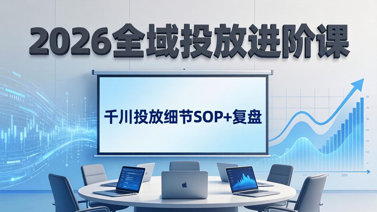 2026全域投放进阶课:杭州线下3天实战,千川投放细节SOP+复盘,撬动自然流量 2026全域投放进阶课:杭州线下3天实战,千川投放细节SOP+复盘,撬动自然流量