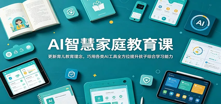 AI智慧家庭教育课：更新育儿教育理念，巧用各类AI工具全方位提升孩子综合学习能力 - 渡客网创
