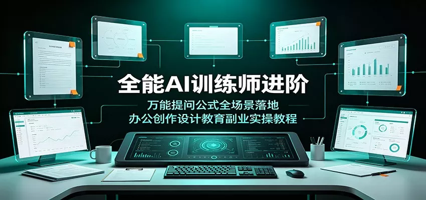 全能AI训练师进阶：万能提问公式全场景落地，办公创作设计教育副业实操教程 - 渡客网创