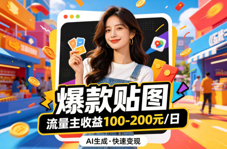 借助AI生成爆款贴图做公众流量主，当日收益100-200 - 渡客网创