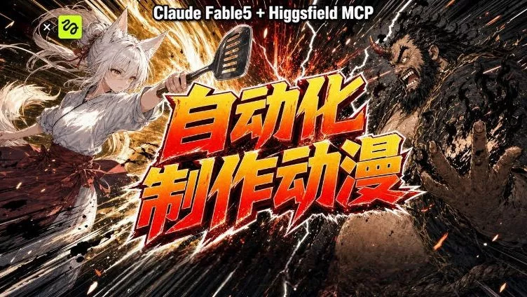 AI自动化动漫制作！Claude Fable 5接入Higgsfield MCP，直接生成完整创意内容 - 渡客网创