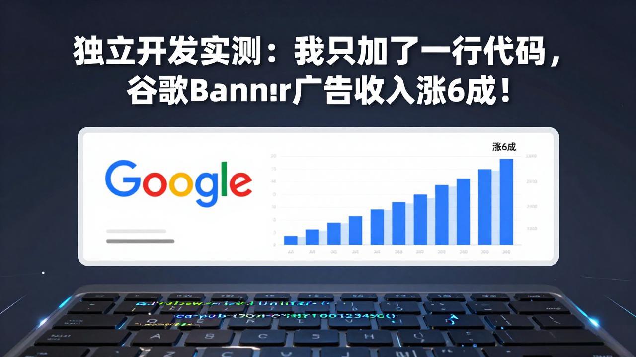 付费文章：独立开发实测：我只加了一行代码，谷歌Banner广告收入涨6成！ - 渡客网创