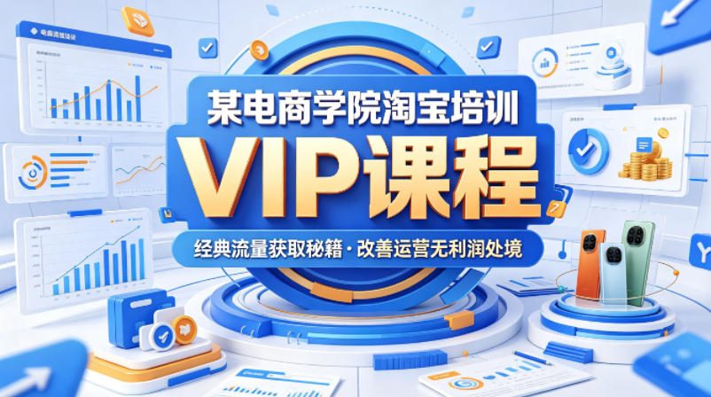 某电商学院淘宝培训VIP课程，各种经典有用的流量获取秘籍，改善运营产品没利润的处境(2026年5月) - 渡客网创