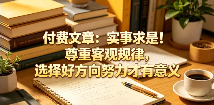 付费文章：实事求是！尊重客观规律，选择好方向努力才有意义 - 渡客网创
